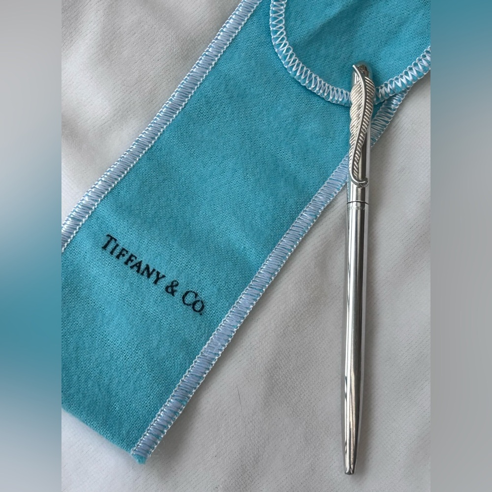 Tiffany & Co. Sterling Silver Feather Ballpoint Pen